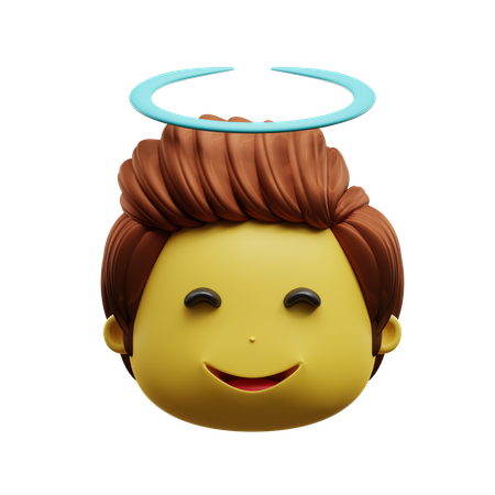 Emoji de rosto abençoado  3D Icon