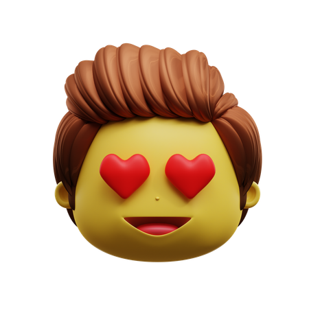 Emoji rosto olhos amor  3D Icon