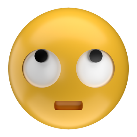 Emoji aux yeux qui roulent  3D Icon