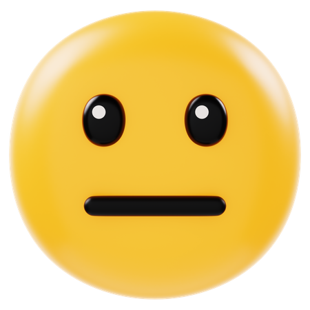 Aucune expression emoji  3D Icon