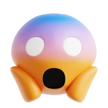 Emoji Scream  3D Icon