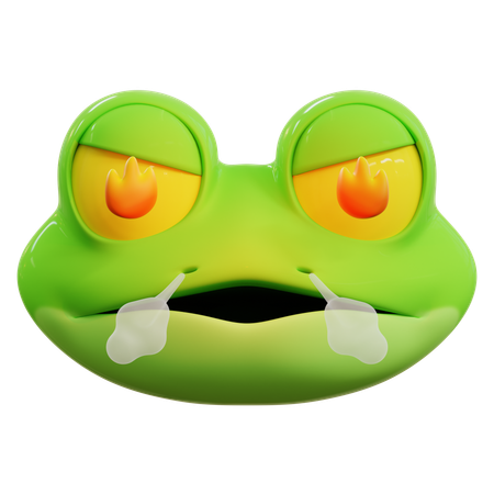 Emoji sehr wütender Frosch  3D Icon