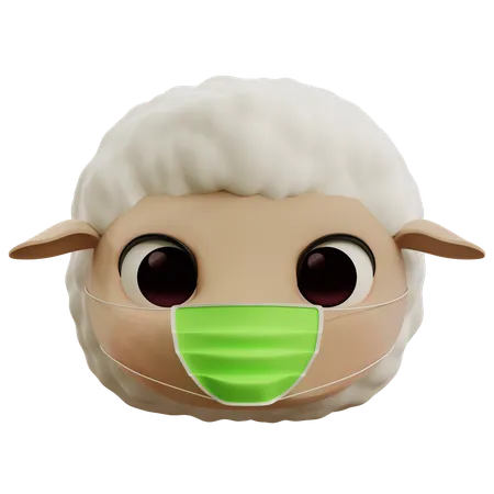 Emoji Sheep Has Flu  3D Icon