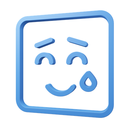 絵文字 恥ずかしがり屋  3D Icon