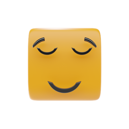 Emoji visage soulagé  3D Icon