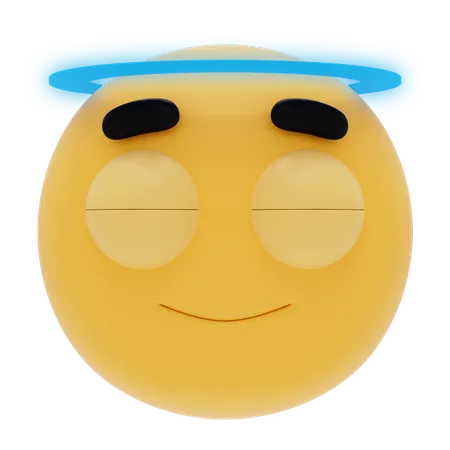 Emoji souriant avec halo  3D Icon