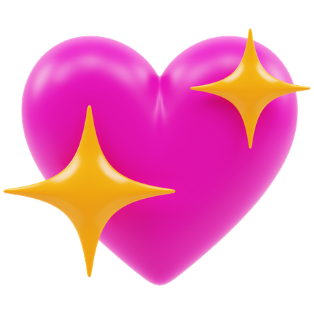 Emoji Sparkling Heart  3D Icon