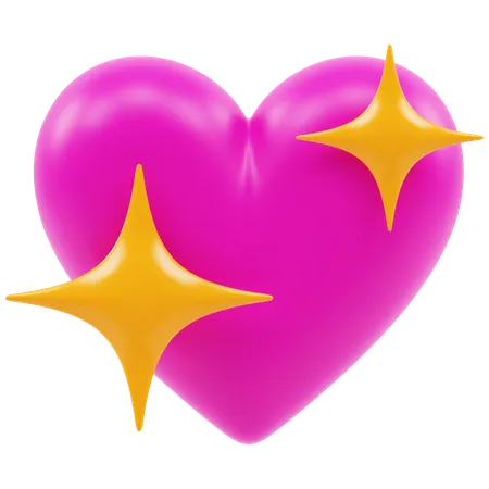 Emoji Sparkling Heart  3D Icon