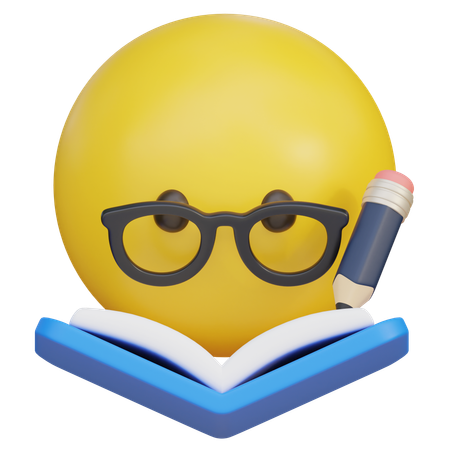 Emoji Studying While Wearing Glasses  3D Icon