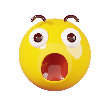 Emoji surpris  3D Icon