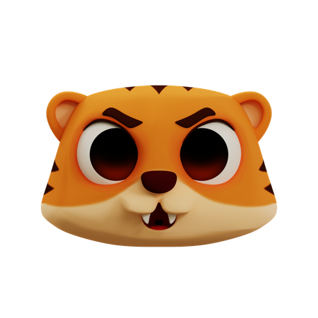 Emoji de tigre enojado  3D Icon