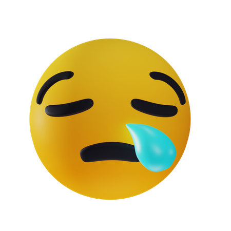 Emoji triste e cansado  3D Icon