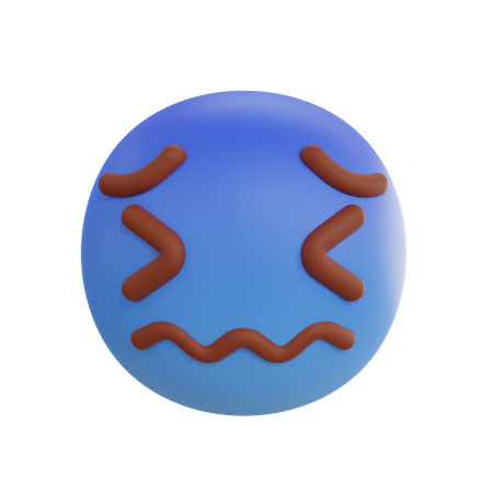 Emoji triste y frío  3D Icon