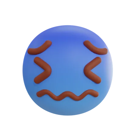 Emoji triste y frío  3D Icon
