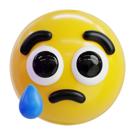 Emoji triste qui pleure  3D Icon