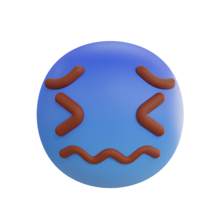 Emoji triste y frío  3D Icon