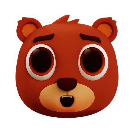 Emoji feliz de urso fofo  3D Icon