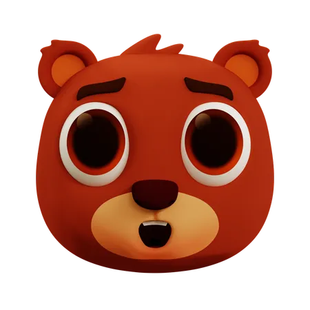 Emoji feliz de urso fofo  3D Icon