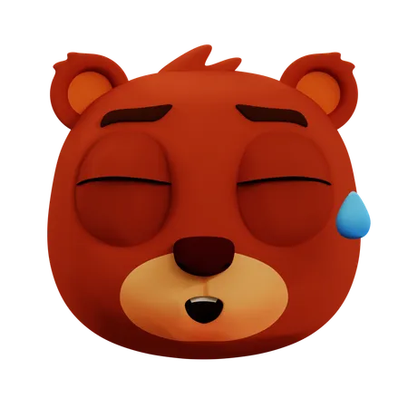 Emoji de urso fofo rindo  3D Icon