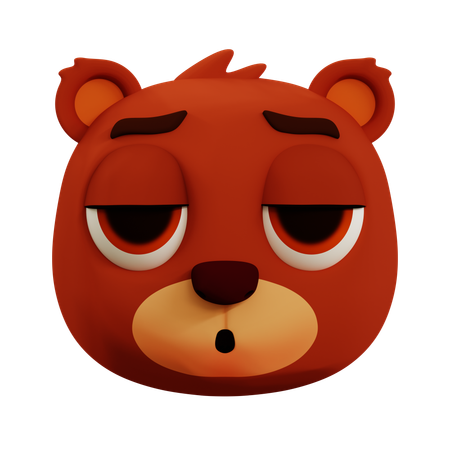 Emoji de urso fofo com sono  3D Icon