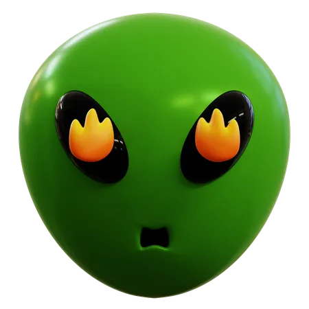 Emoji Very Angry Alien  3D Icon