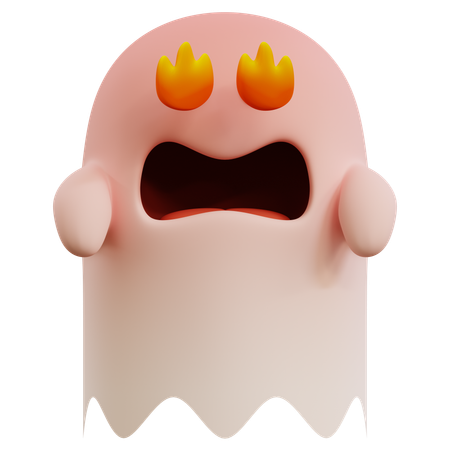 Emoji Very Angry Ghost  3D Icon