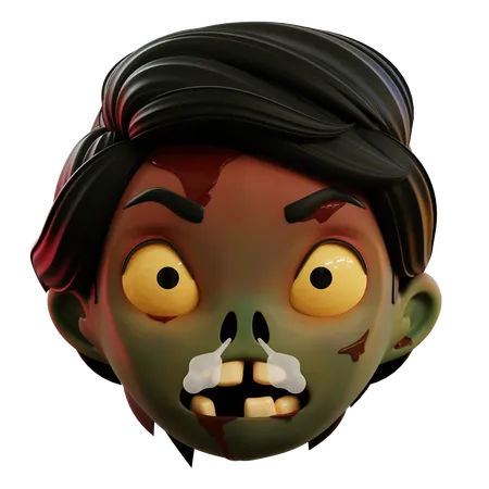 Emoji Very Angry Zombie  3D Icon