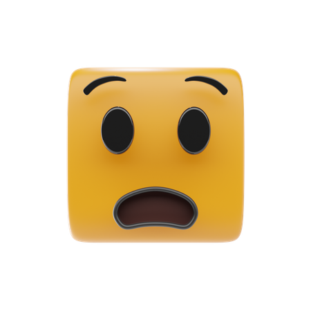 Emoji visage angoissé  3D Icon