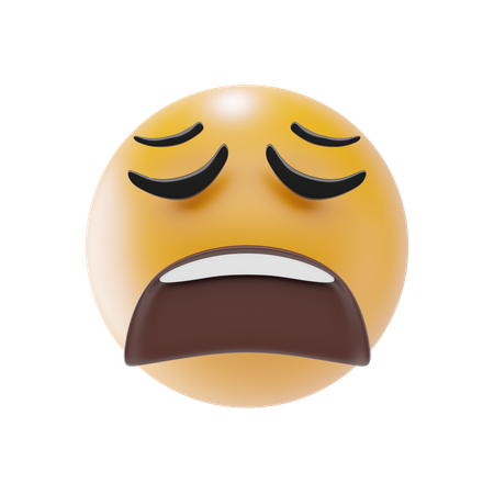 Emoji visage fatigué  3D Icon