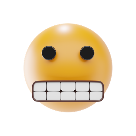 Emoji visage grimaçant  3D Icon