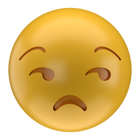 Emoji visage non amusé  3D Icon