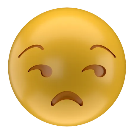 Emoji visage non amusé  3D Icon