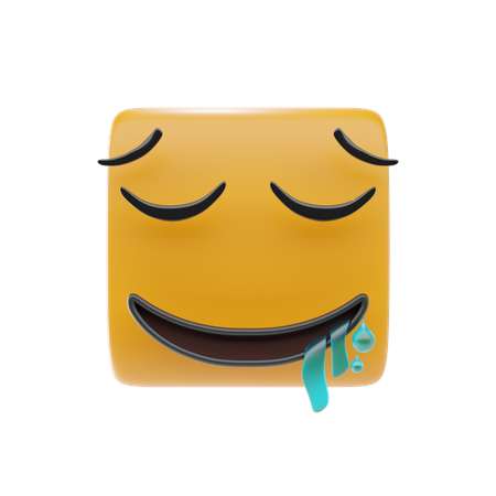 Emoji visage baveux  3D Icon