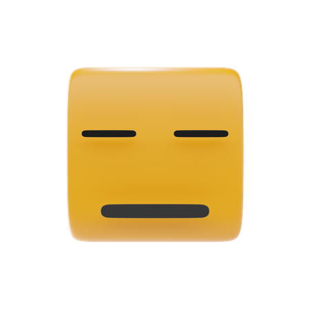 Emoji visage sans expression  3D Icon