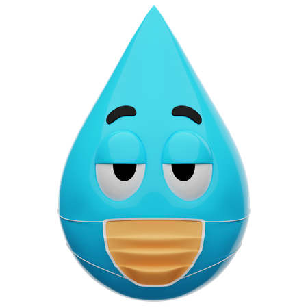 Emoji Water Has Flu  3D Icon