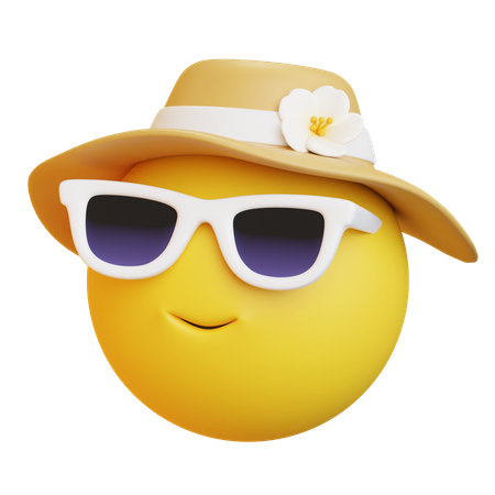 Emoji Wearing Sunglasses  3D Icon
