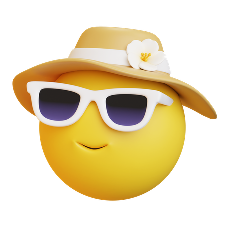 Emoji Wearing Sunglasses  3D Icon