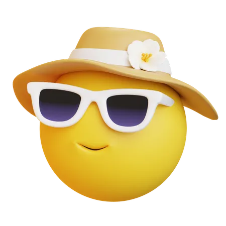 Emoji Wearing Sunglasses  3D Icon