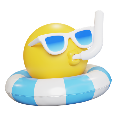 Emoji Wearing Sunglasses  3D Icon