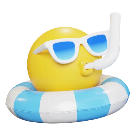 Emoji Wearing Sunglasses  3D Icon