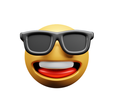 Emoji with goggles  3D Icon