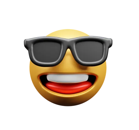 Emoji with goggles  3D Icon