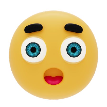 Emoji With Open Mouth  3D Icon