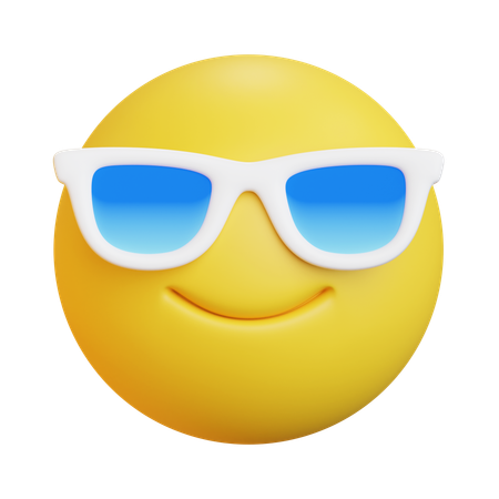 Emoji With Sunglasses  3D Icon