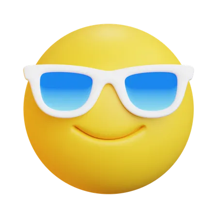 Emoji With Sunglasses  3D Icon