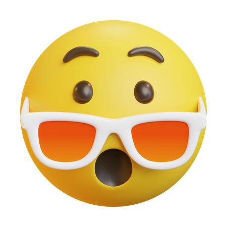 Emoji With Sunglasses  3D Icon