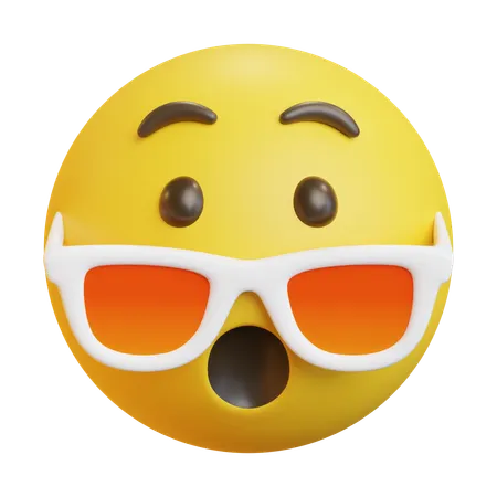 Emoji With Sunglasses  3D Icon