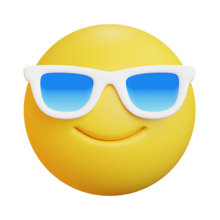 Emoji With Sunglasses  3D Icon