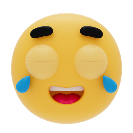 Emoji With Tears Of Joy 3D Icon