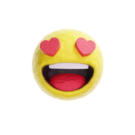 Emoji yeux coeur  3D Icon